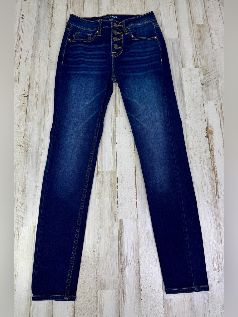 VIGOSS Marley Skinny Leg Jeans Women’s 24x27 Blue Wash Stretch Denim